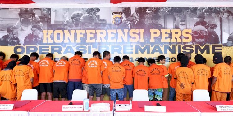 Polda Riau Ungkap Kasus Premanisme dan Kejahatan Jalanan Hasil Operasi Pekat 2025