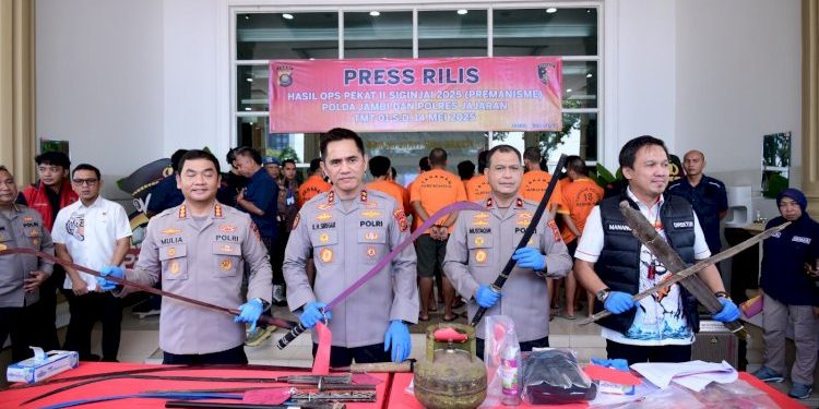 Polda Jambi Amankan 274 Pelaku Premanisme, 32 Diantaranya Ditahan