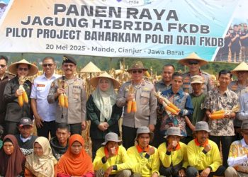 Panen raya jagung hibrida Kakorbinmas Baharkam Polri dan FKDB wujudkan ketahanan pangan nasional
