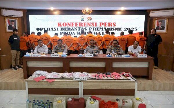 18 Hari Operasi Berantas Premanisme, Polda Sulut Ungkap 189 Kasus dan Amankan 63 Tersangka