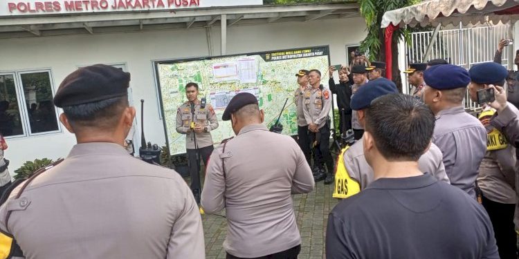 Wakapolres Jakarta Pusat Pimpin Rapat Jelang Pengamanan Aksi Unjuk Rasa di Monas