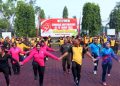 Semarak Hari Bhayangkara Ke-79, TNI-Polri dan Pemerintah Kabupaten Pekalongan Gelar Olahraga Bersama