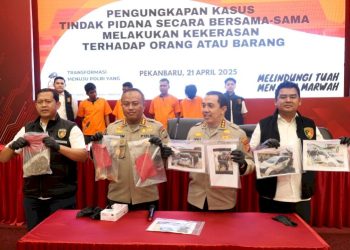 Empat Debt Collector Ditangkap Polda Riau Terkait Pengrusakan dan Intimidasi
