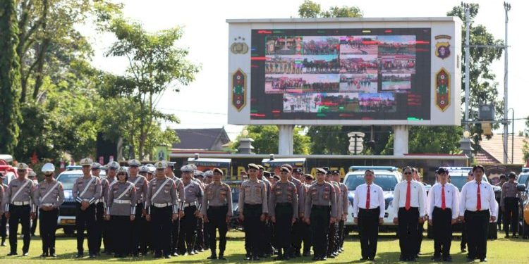 Tanggulangi Karhutla, Apel Kesiapsiagaan Polda Kalteng Bersama TNI dan Stakeholder