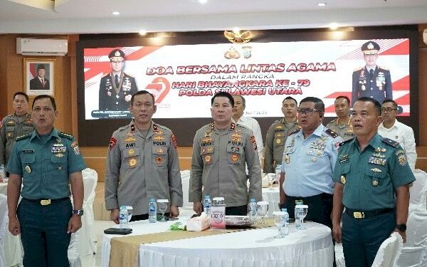Jelang Hari Bhayangkara ke-79, Polda Sulut Adakan Doa Bersama Lintas Agama
