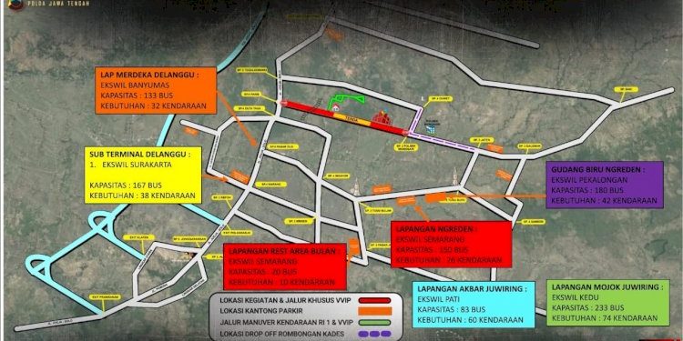 Dukung Kelancaran Kunjungan Presiden di Klaten, Polda Jateng Siapkan Tujuh Kantong Parkir Bus