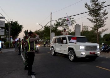 Pengamanan Ketat Polisi Menyambut Kunjungan Presiden dan Wakil Presiden