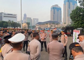 1.632 Anggota Polisi Dikerahkan Amankan Aksi Ojol di Silang Selatan Monas