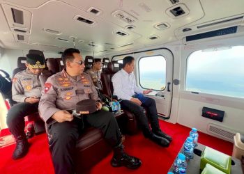 Kapolri Monitor Titik Api Melalui Udara dan Tinjau Kesiapan Penanganan Karhutla Riau