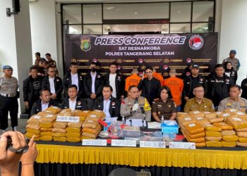 Polres Tangerang Selatan Ungkap Peredaran Narkotika Ganja Sebanyak 140,4 Kg