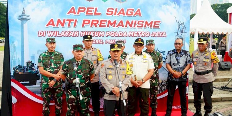 Kapolda dan Pangdam Jaya Pimpin Apel Operasi Anti Premanisme di Monas