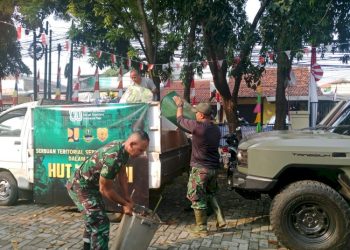 Koramil 05 Sawangan Gelar Aksi Bersih-Bersih Lingkungan dalam Serbuan Teritorial
