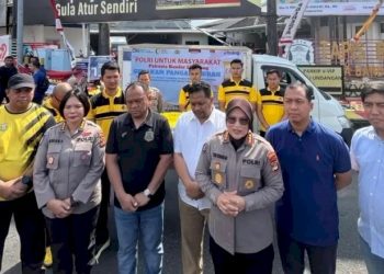 Operasi Pasar Beras Murah Polda Lampung dan Bulog Tembus 2,2 Ton Diserbu Warga