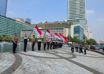 Lagu Indonesia Raya Berkumandang di Bundaran HI Rayakan HUT ke-80 RI