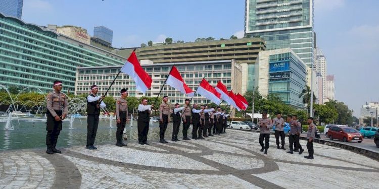 Lagu Indonesia Raya Berkumandang di Bundaran HI Rayakan HUT ke-80 RI