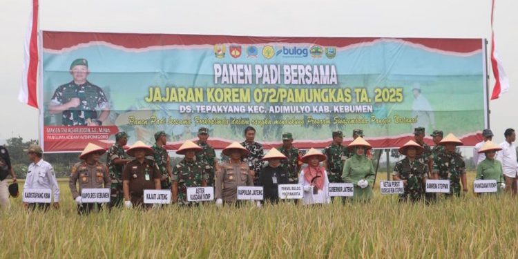 Ketahanan Pangan: Pangdam IV dan Danrem 072 Gelar Panen Raya di Kebumen