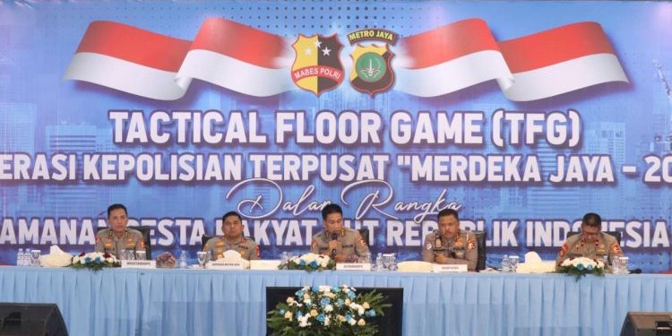 Brimob Polda Metro Jaya Tingkatkan Pengamanan HUT RI ke-80 dengan Tactical Floor Game