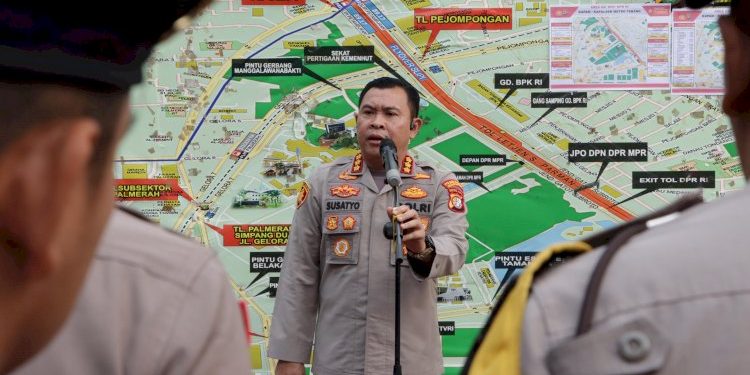 1.250 Personel Gabungan Amankan Aksi di DPR dengan Pendekatan Humanis dari Polisi