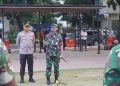 Dandim dan Kapolres Metro Depok Periksa Pasukan BKO dari Rindam III Siliwangi