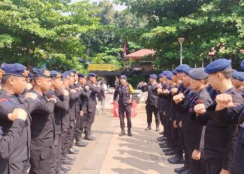 Brimob Amankan Aksi Unjuk Rasa di Silang Monas Barat Daya