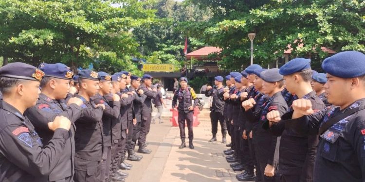 Brimob Amankan Aksi Unjuk Rasa di Silang Monas Barat Daya