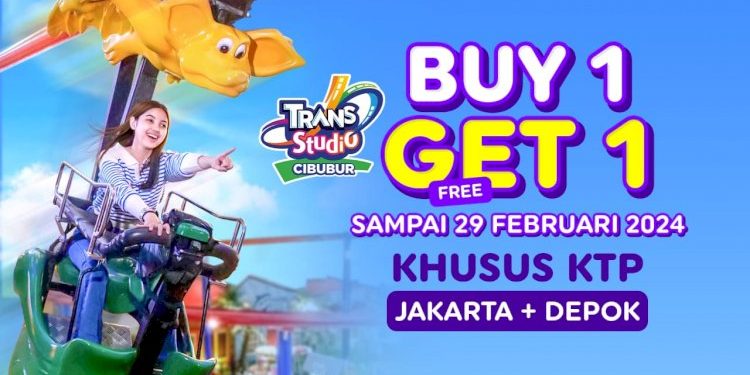 Promo Akhir Bulan Trans Studio Cibubur Untuk Pengunjung Buy 1 Get 1