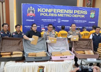 Pengungkapan Kasus Ganja 78 Kilogram oleh Polres Metro Depok, Enam Tersangka Ditangkap