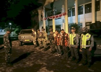 Jaga Stabilitas Wilayah, Koramil 05 Sawangan Laksanakan Patroli Malam Menggunakan Kendaraan Taktis