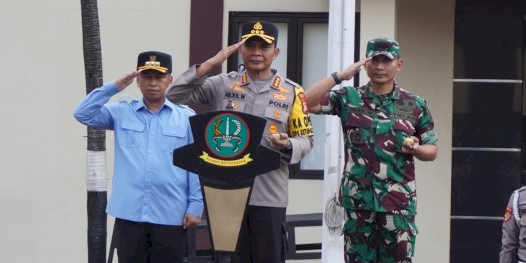 Gelar Pasukan Pengamanan Malam Takbiran 2025 di Kota Depok Dihadiri Dandim 0508