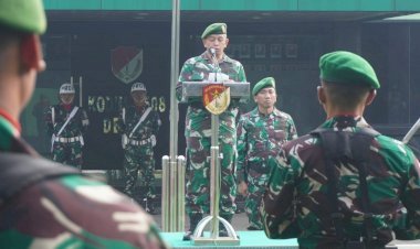 Kasdim 0508 Depok Pimpin Upacara Bendera Bulanan Tujuh Belasan