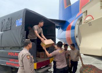 Polri Kembali Salurkan 2,1 Ton Bantuan Logistik ke Aceh Tengah