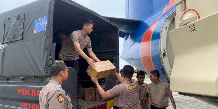 Polri Kembali Salurkan 2,1 Ton Bantuan Logistik ke Aceh Tengah