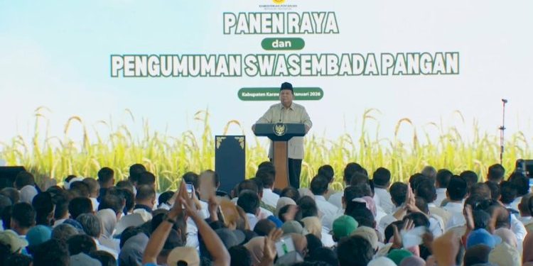 Prabowo Bangga Swasembada Pangan Tercapai dalam Setahun Kita Mandiri dan Berdiri Sendiri