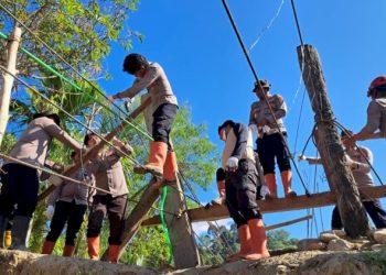 Empat Jembatan Gantung Dibangun Polres Gayo Lues, Warga Dapat Jual Hasil Kebun ke Pasar