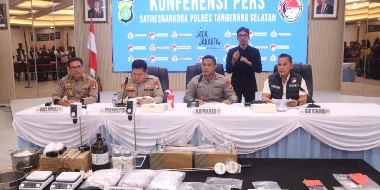 Pengungkapan Peredaran Sabu, Ekstasi, dan Narkotika Sintetis oleh Polres Tangsel, 5 Tersangka Ditangkap