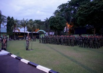 Ucapan Terima Kasih Dandim 0508/Depok kepada Pasukan BKO Yonif Mekanis 201/JY dalam Pengamanan Pilkada