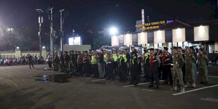 Ciptakan Rasa Aman, Polres Metro Depok Laksanakan Apel Patroli Gabungan